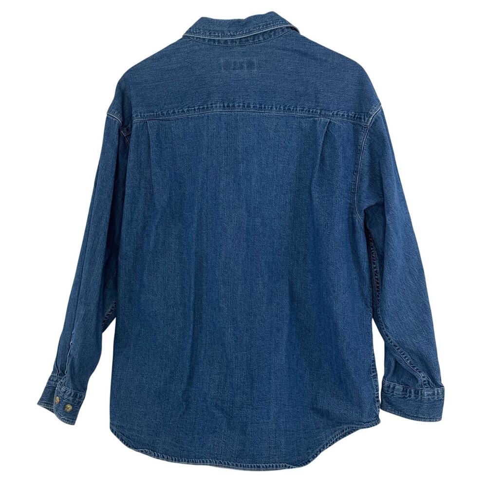 Vintage Eddie Bauer Denim Button Up Shirt Womens XXL - Picture 2 of 3